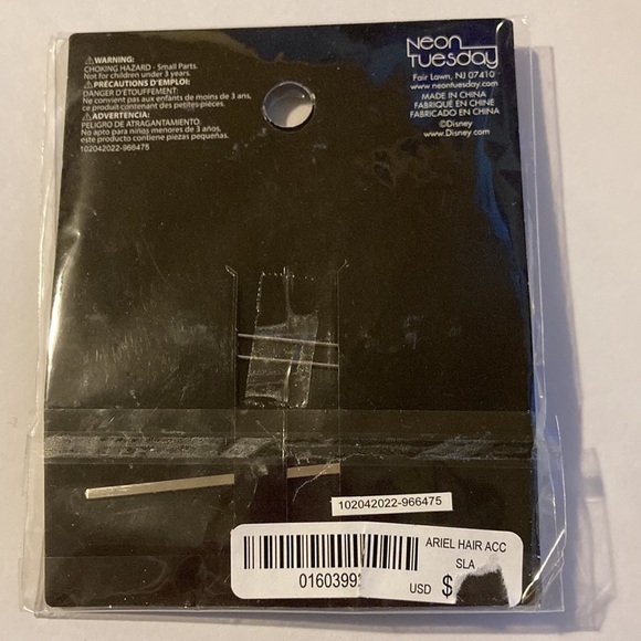 Disney Princess Hair Clip Set Ariel The Little Mermaid Fork Dingle Hopper Set - Picture 3 of 4